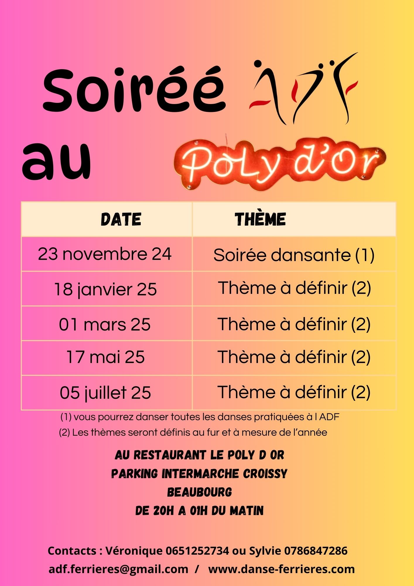 liste soirée au polyd'or saison 2024_2025